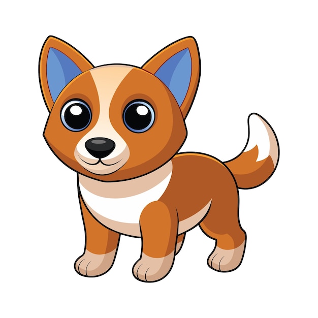 Vecteur le chien beagle kawaii clipart l'art vectoriel