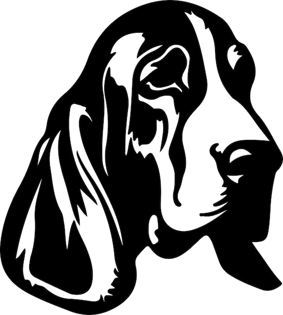 Vecteur chien de chasse à silhouette noire avec un fond transparent