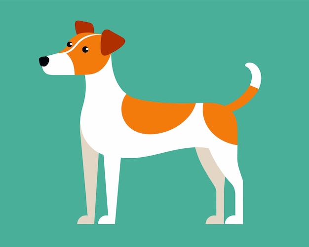 Vecteur chien de compagnie chiot de chiot curve illustration vectorielle dessin animé assez mignon parfait magnifique étonnant chien de chasse