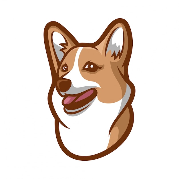 Chien de dessin animé drôle mignon