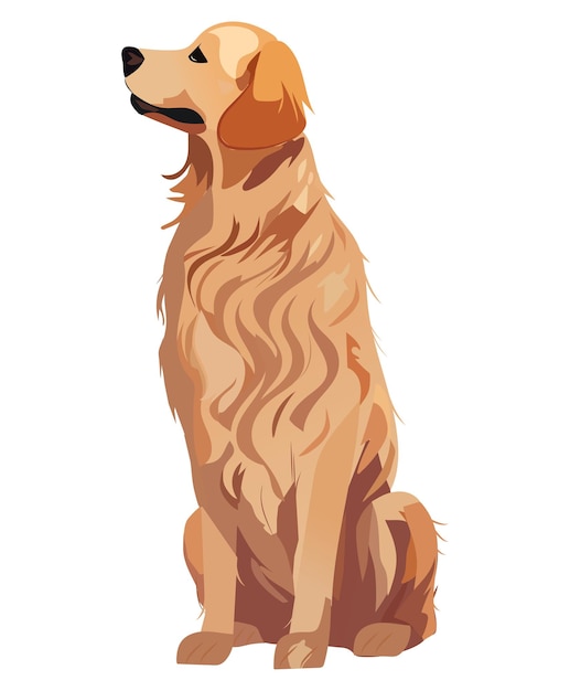 Le chien d'un ensemble coloré avec sa pose réconfortante et sa conception de dessin animé, cette illustration capture.