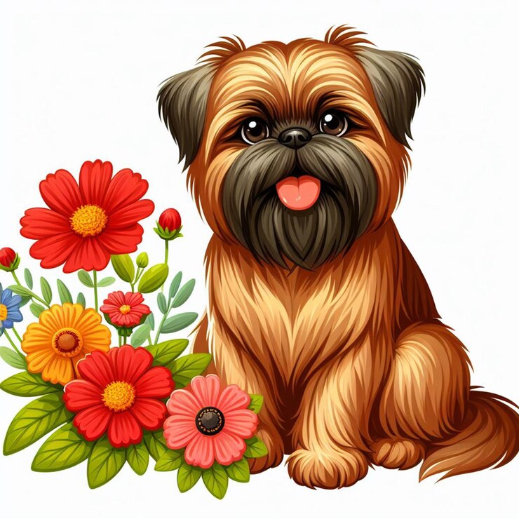 Vecteur chien griffon de bruxelles vector illustration de dessin animé
