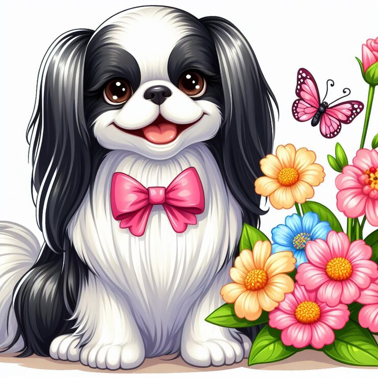 Vecteur chien japonais vector illustration de dessin animé