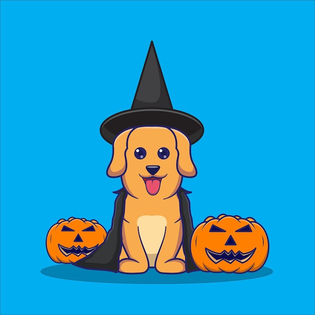 Chien mignon Halloween illustration vectorielle spéciale