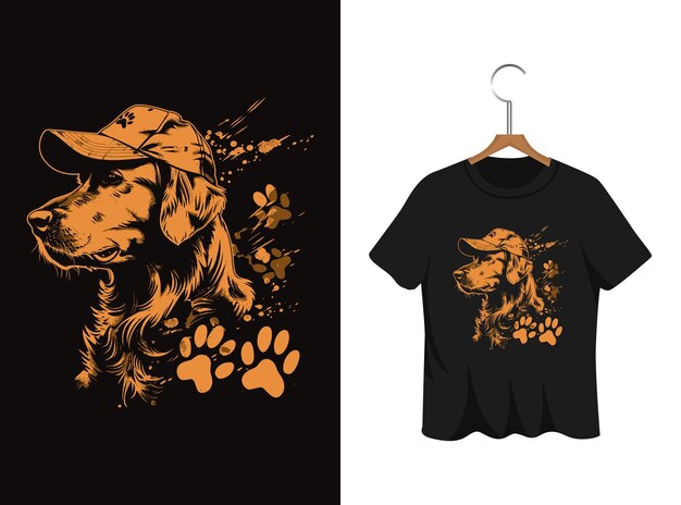 Vecteur des chiens illustration dessin de t-shirt œuvre d'art