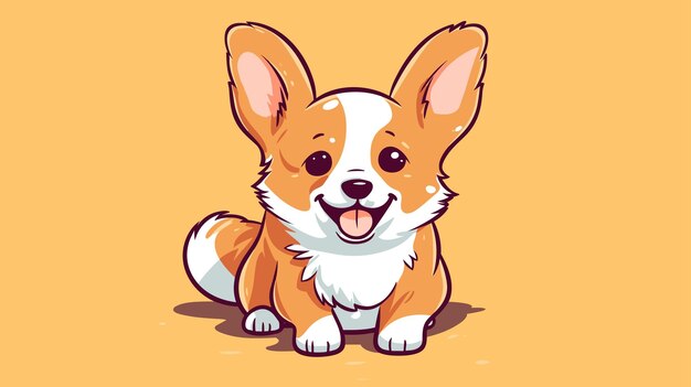 chiens kawaii heureux chien shiba inu au japon illustration vectorielle de dessin animé