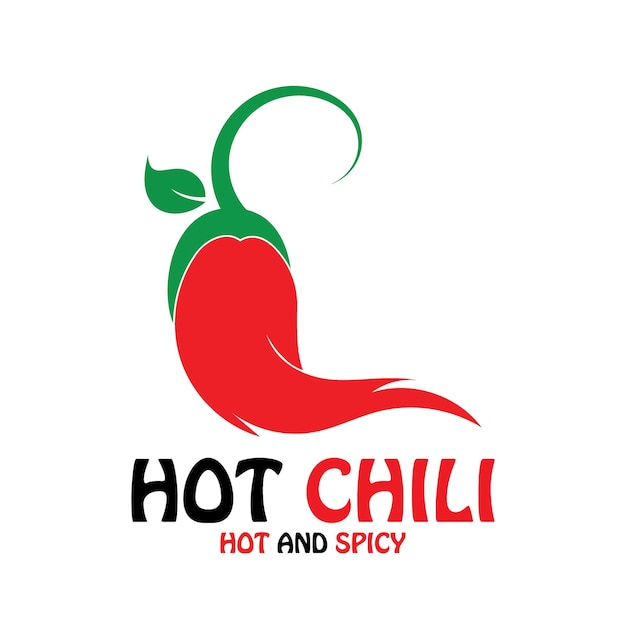 Chili chaud icône épicée illustration vectorielle modèle logo de conception
