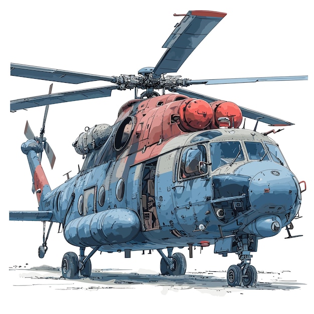 Vecteur un chinook dans le style d'expédition des lunettes robustes images isolées arrière-plan blanc