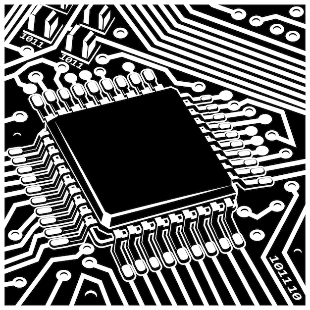 Chip de circuit électronique à bord