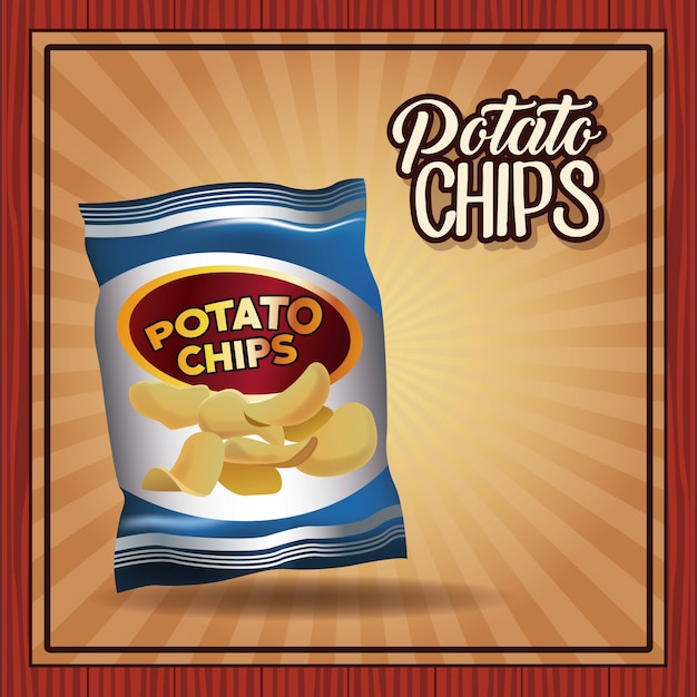 Vecteur chips de pommes de terre