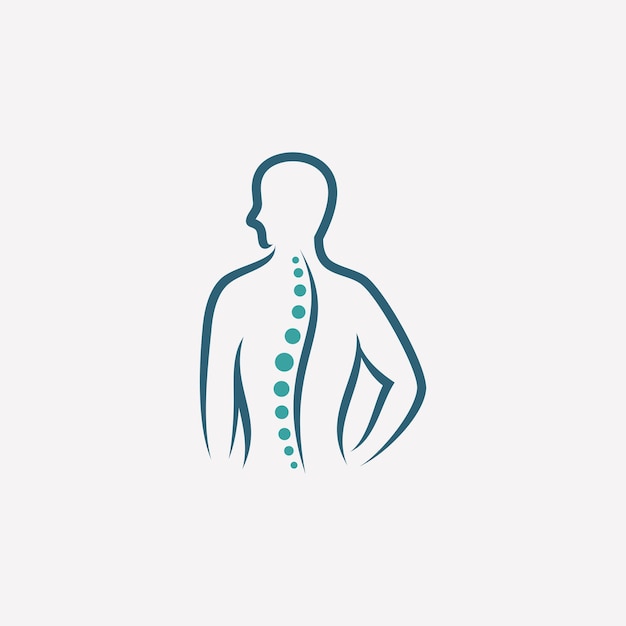 Chiropratique logo design vecteur colonne vertébrale icône logo avec concept d'élément créatif