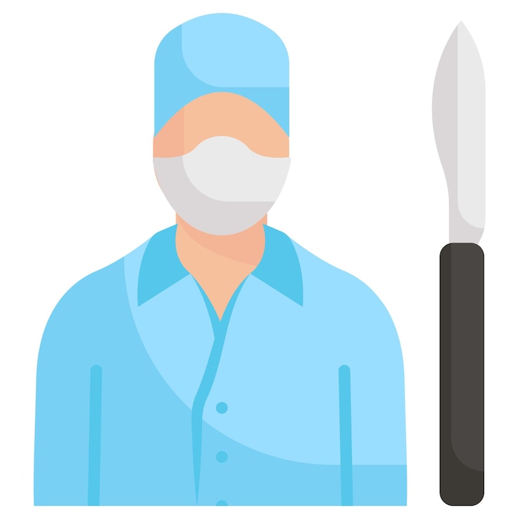 Vecteur chirurgien plastique avatar concept assistant chirurgical ou conception vectorielle d'équipe cosmétologie cosmétologue
