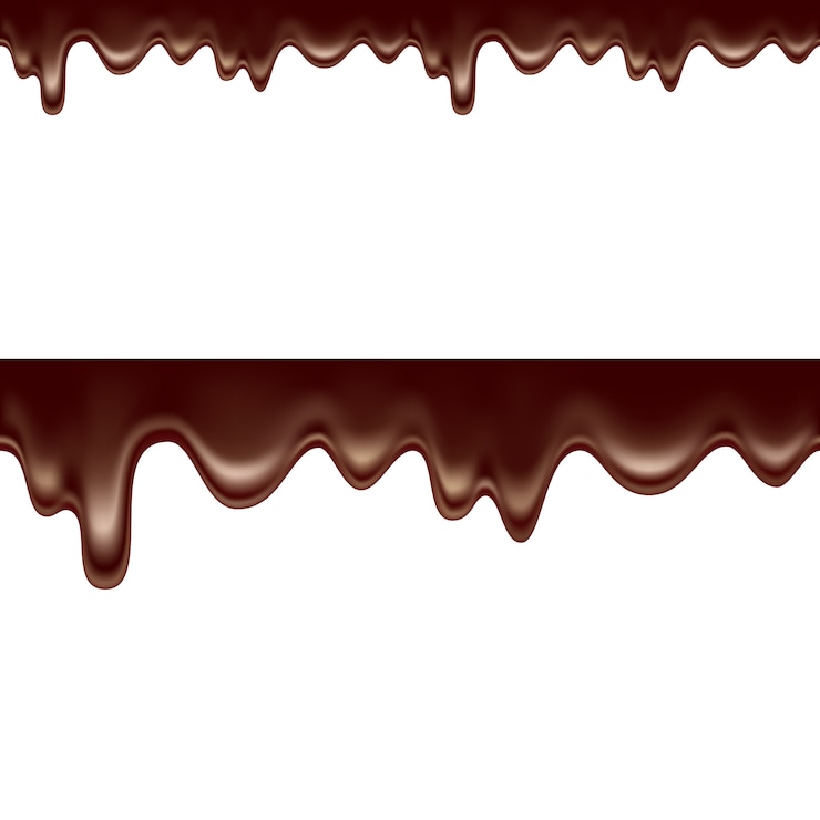 Vecteur chocolat fondu dégoulinant sans soudure sur fond blanc