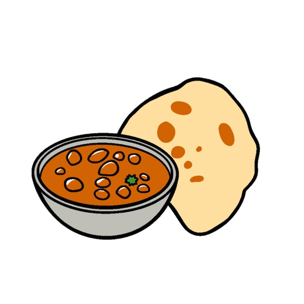 Chole Bhature avec Naan Un délicieux repas indien