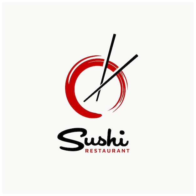 Chopstick Swoosh Bowl Oriental Japan Cuisine, Japanese Sushi Dish Seafood Restaurant Bar logo design