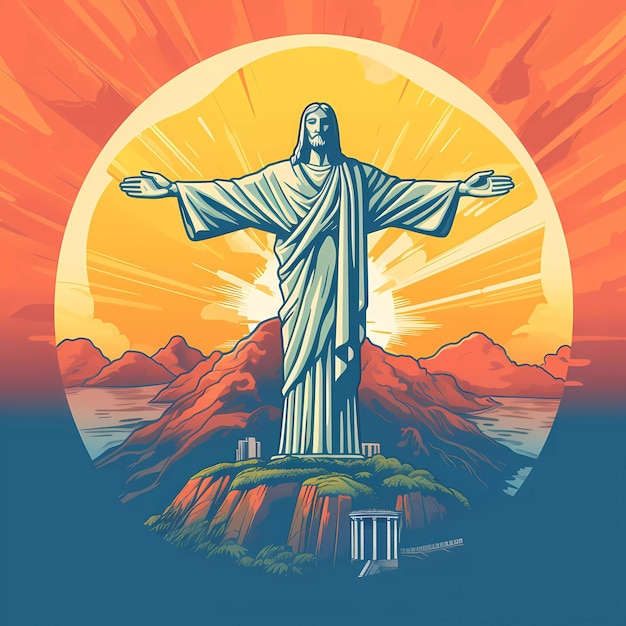 Le Christ Rédempteur à Rio De Janeiro, Au Brésil.