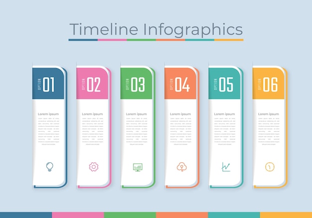 Chronologie Infographie Conception Icônes Marketing Diagramme De Mise En Page Flux De Travail Visualisation Des Données