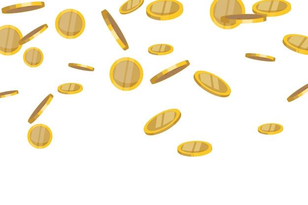 Chute d'argent de pièces d'or