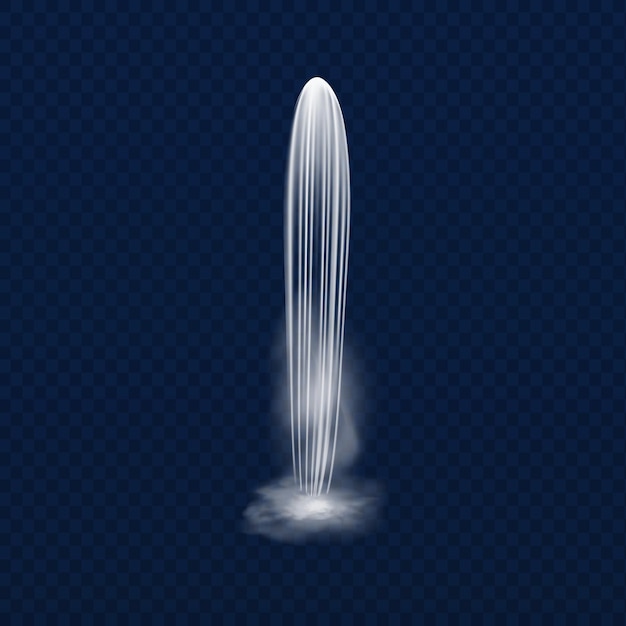 Chute d'une cascade ou d'une rivière transparente. Illustration vectorielle réaliste.