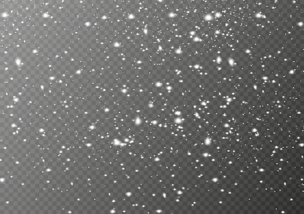 Chute de flocons de neige Chutes de neige lourdes Flocons de neige Magique Blizzard de la veille de Noël Fond d'hiver Vector