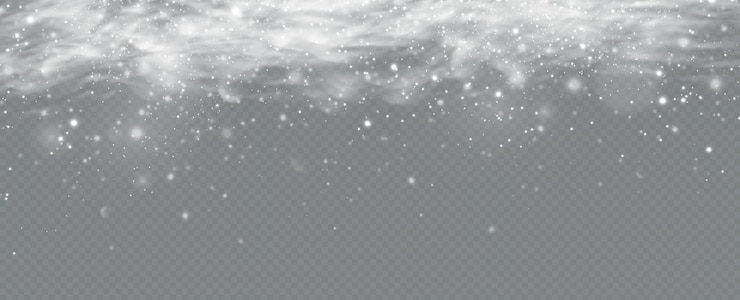 Vecteur chute de neige réaliste. fond de noël. isolé sur fond transparent.