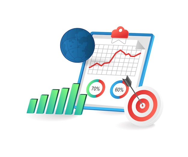 Cibler La Stratégie De Données D'analyse De Gestion D'entreprise