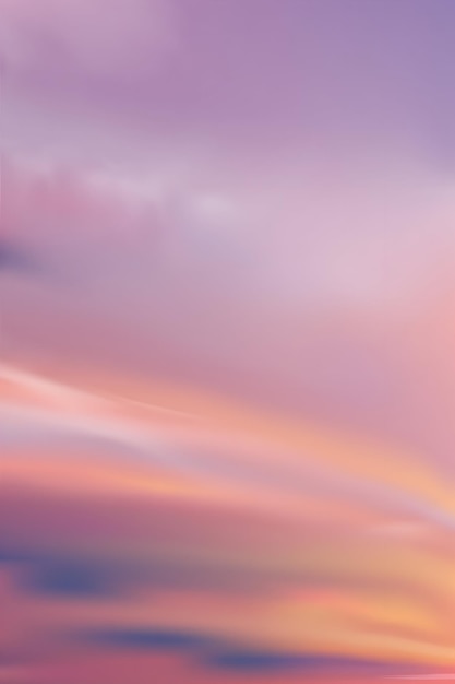 Le ciel au coucher du soleil rose et violet