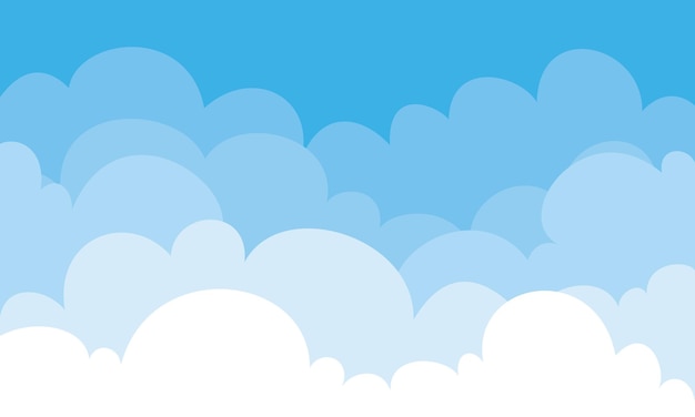 Ciel bleu avec fond de nature nuages