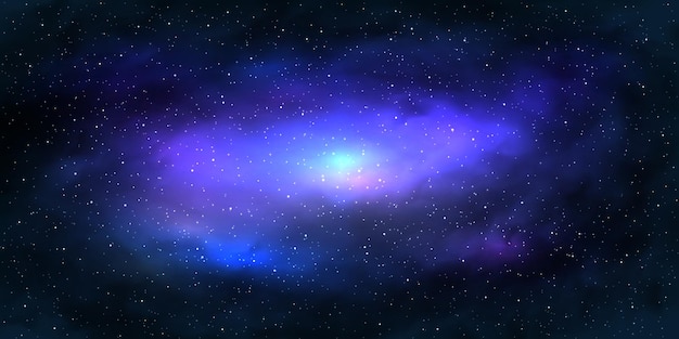 Le ciel la galaxie le nuage la nébuleuse les étoiles la nuit sombre l'univers la voie lactée le cosmos le fond vectoriel