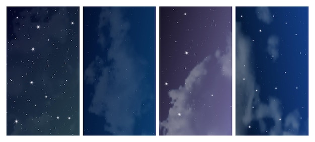 Ciel nocturne avec de nombreuses étoiles