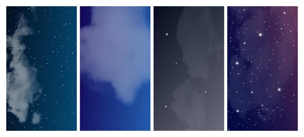 Ciel nocturne avec de nombreuses étoiles