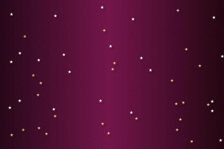Vecteur le ciel nocturne violet avec des étoiles dorées