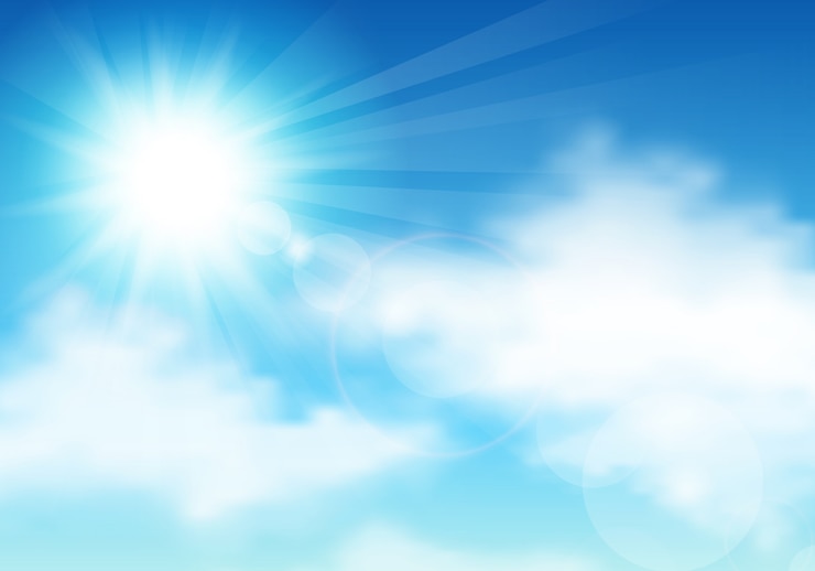 Vecteur ciel et nuages