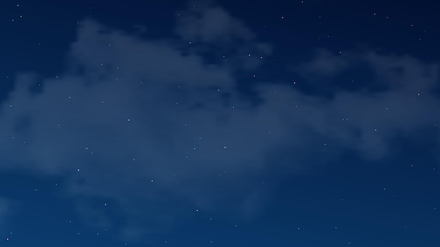 Ciel de nuit avec des nuages et de nombreuses étoiles Fond de nature abstraite avec poussière d'étoiles dans l'univers profond Illustration vectorielle