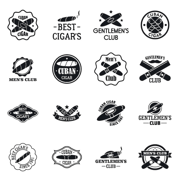 Vecteur cigar logo set