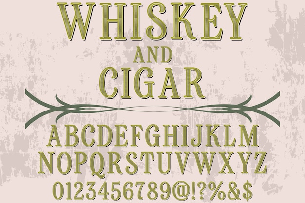 Cigare Et Whisky De Style Ancien