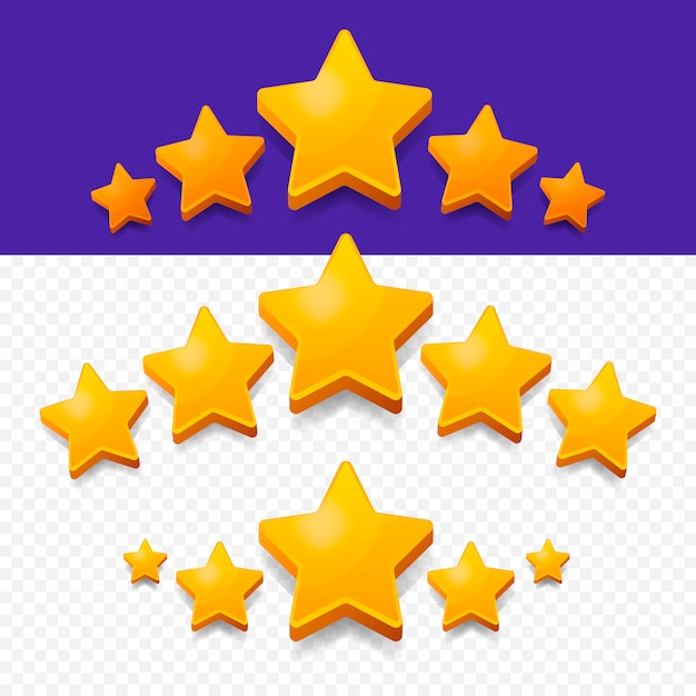 Cinq étoiles d'or.