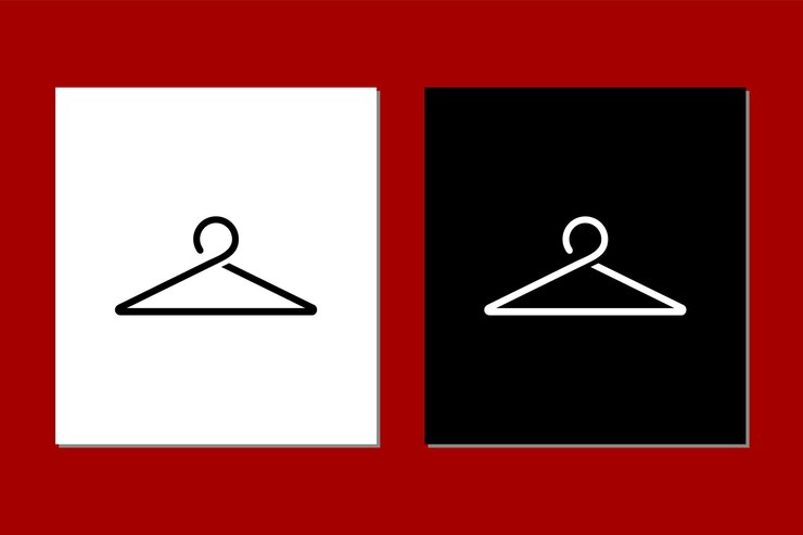 Cintre Silhouette Logo Design Icône Vecteur Signe Symbole