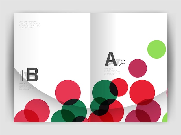 Circles abstraits couverture du rapport annuel modèle de brochure d'affaires moderne flyer d'affaires contexte résumé