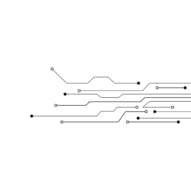 Circuit Cercle Modèle Vector Illustration Icône Design