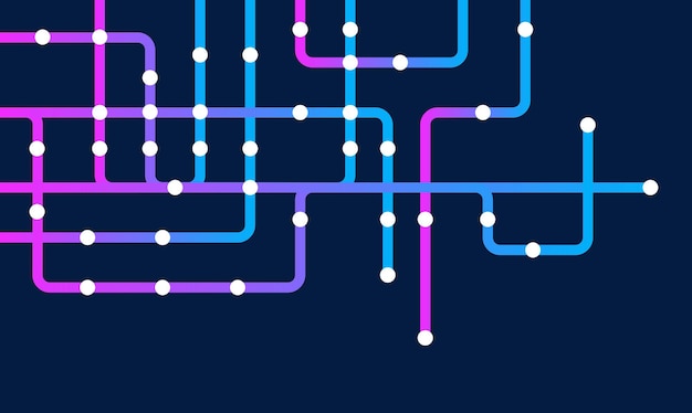 Circuit Connect Lignes Et Points Technologie De Réseau Et Concept De Connexion Connexions De Nœuds De Réseau Décentralisés