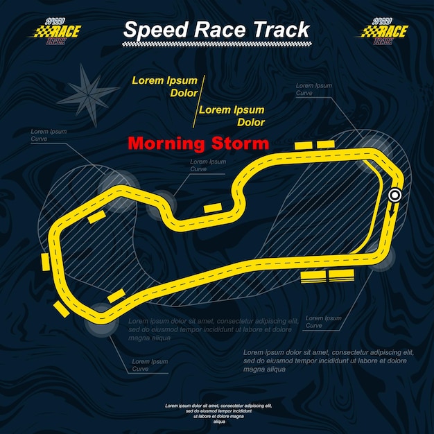 Circuit De Course Aux Couleurs Vives