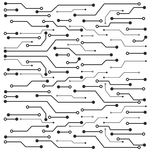 Circuit imprimé ligne fond illustration vecteur concept design
