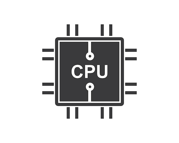 Circuit Imprimé Linecpuchip Icône Logo Illustration Vectorielle Conception