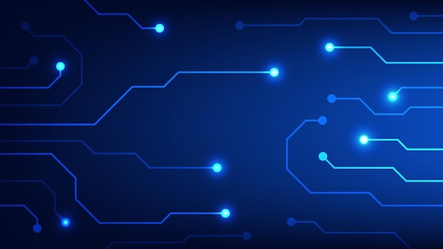 Circuit imprimé avec technologie de fond d'éclairage bleu et concept d'élément de conception graphique de haute technologie