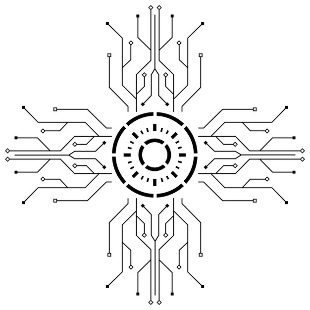 Vecteur circuit logo modèle vecteur icône illustration design