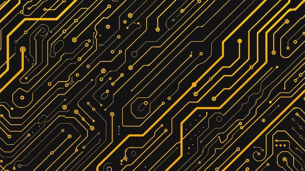 Circuit vectoriel à motif linéaire sans couture de style technique