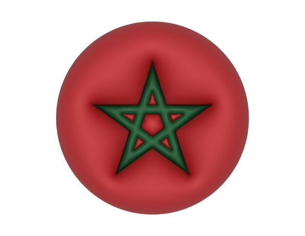 Vecteur circulaire sur le drapeau du maroc