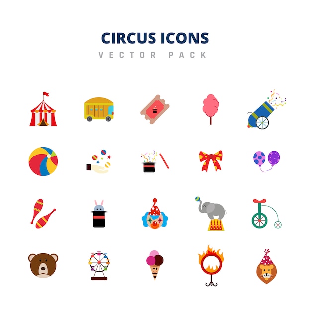 Circus Icons Pack Vector