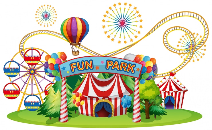 Vecteur un cirque et une fête foraine
